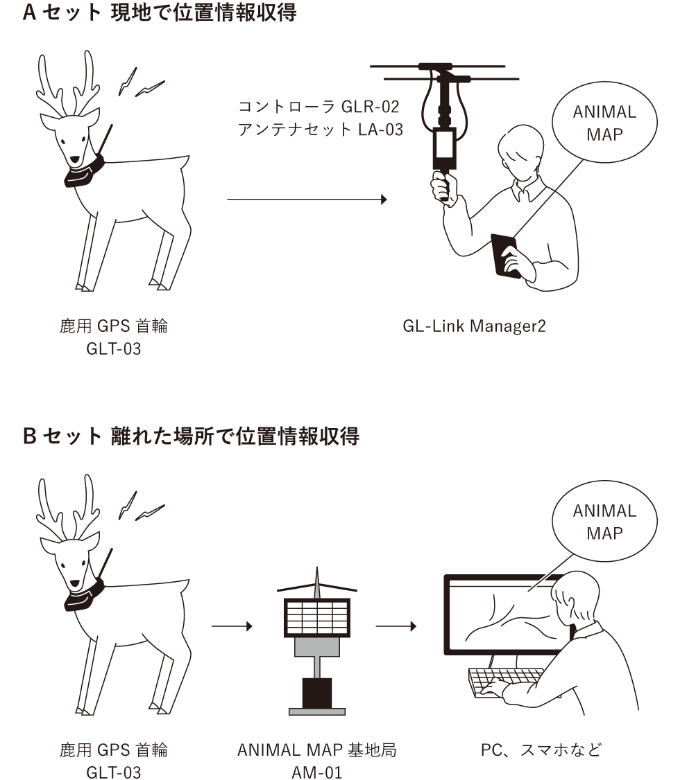 鹿用GPS首輪発信器システムによる鹿被害対策、行動調査